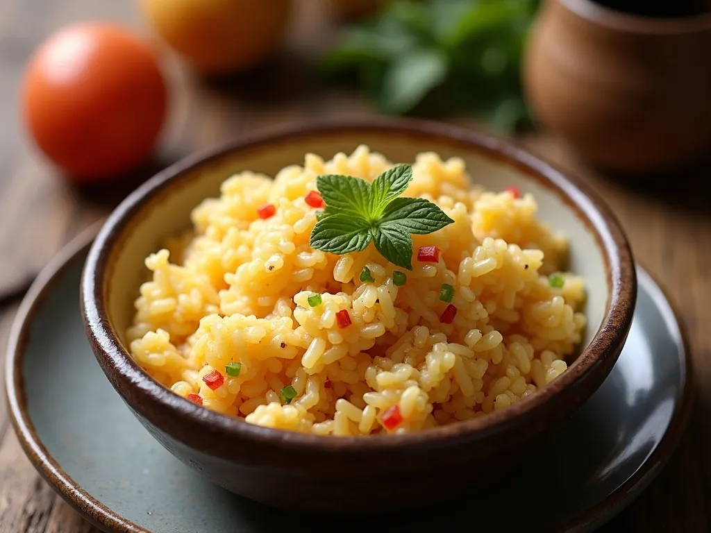 Arroz de Cúrcuma com Castanhas
