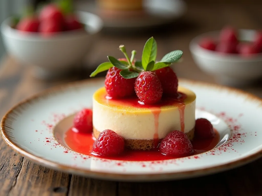 Cheesecake de Pistache com Frutas Vermelhas