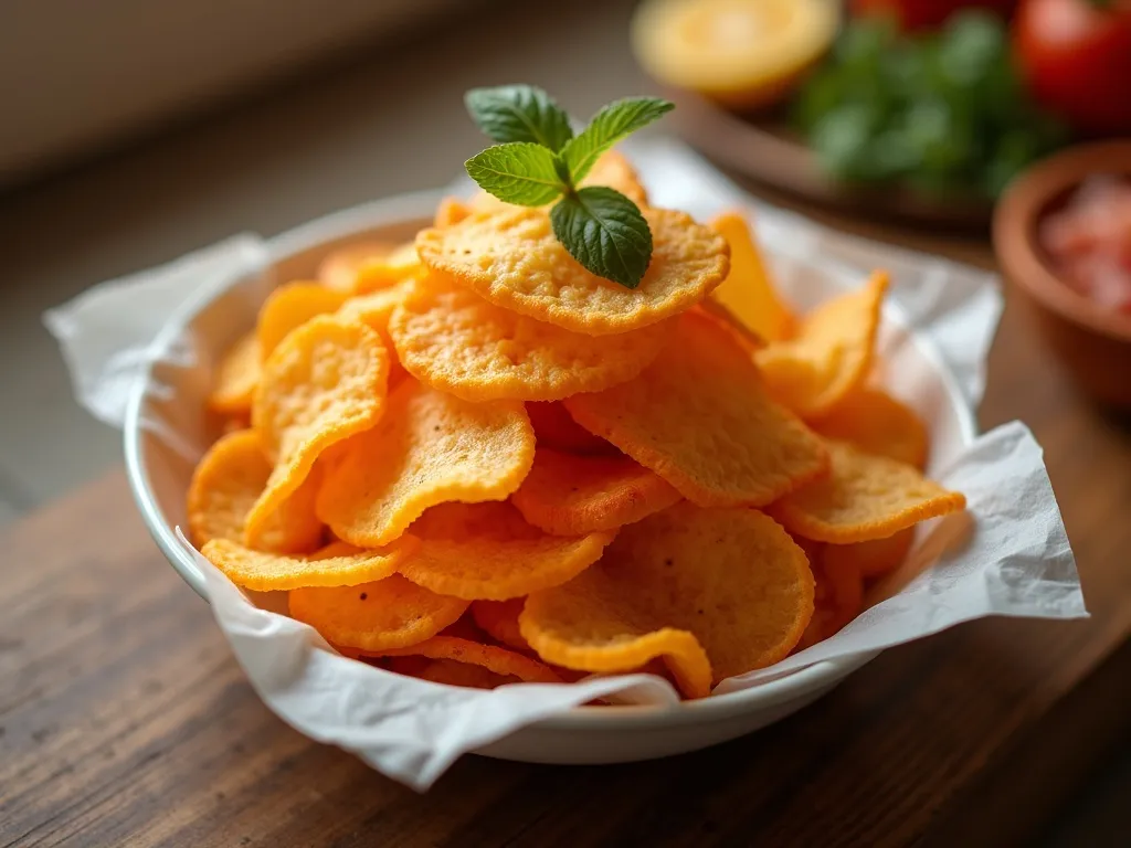 CHIPS DE BATATA ROSA COM TOMILHO
