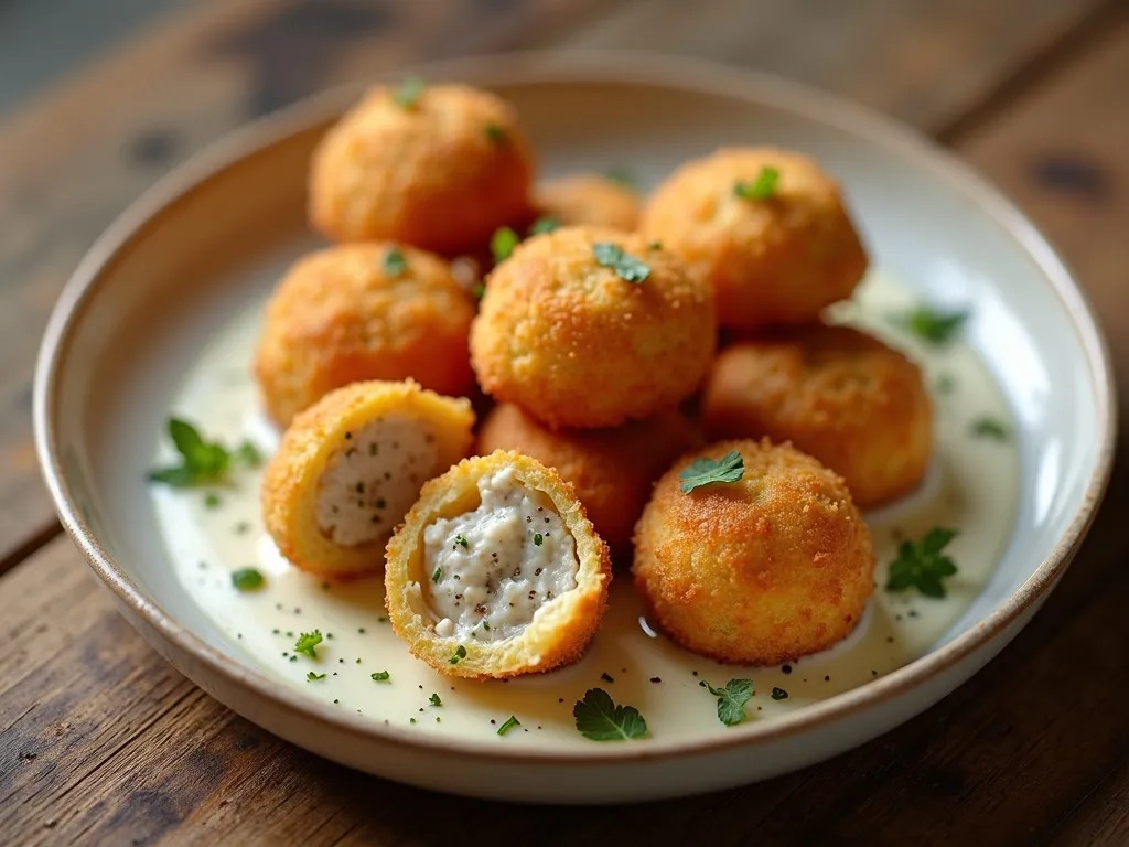 Mini Croquetes de Carne Seca com Aioli de Ervas