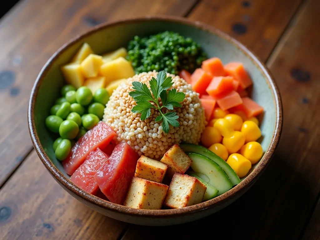Poké Vegetariano Mediterrâneo