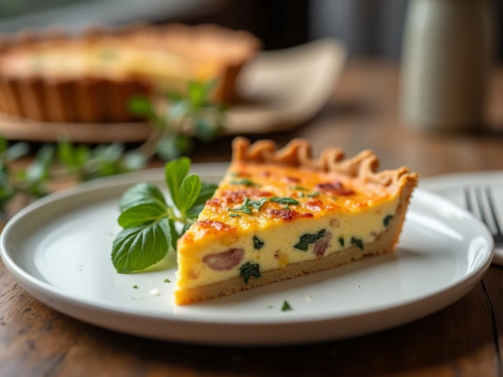 QUICHE DE ALHO PORÓ E BACON