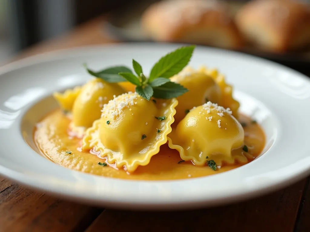 Ravioli de Abóbora com Manteiga de Sálvia