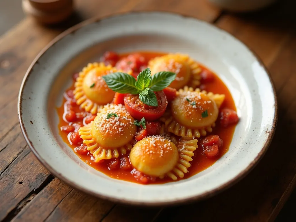 Ravioli di Formaggio al Pomodoro Fresco