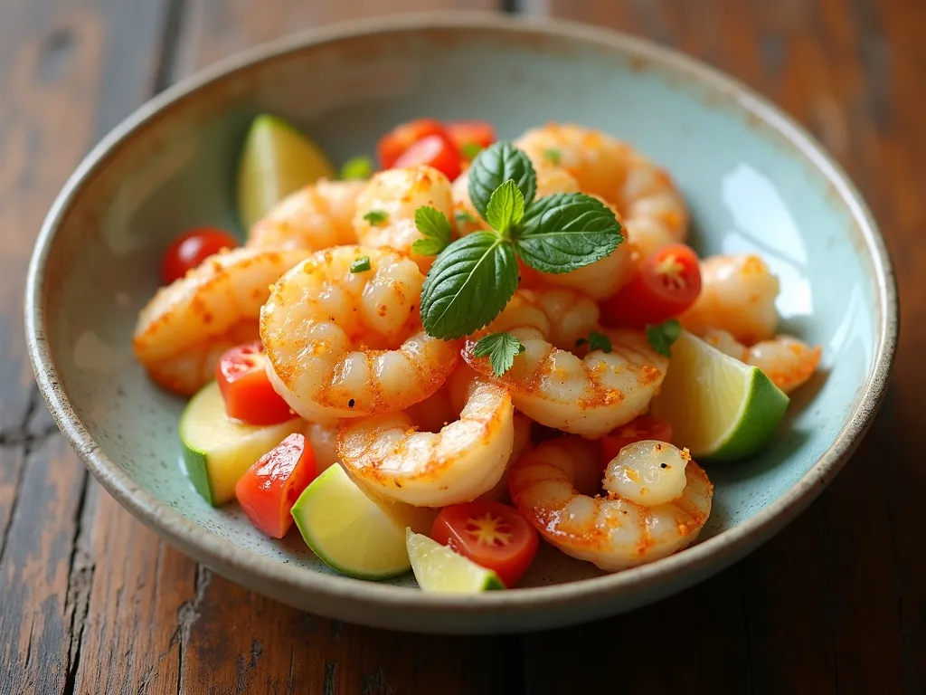 Salada Tropical de Camarão